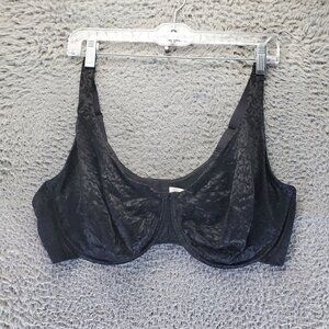 Delimira Bra Womens 42D Black Minimizer With Underwire Lace *NWT*